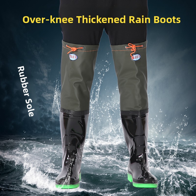 Thickened Over-Knee Rain Boots - Fishing Rain Suit recension och pris