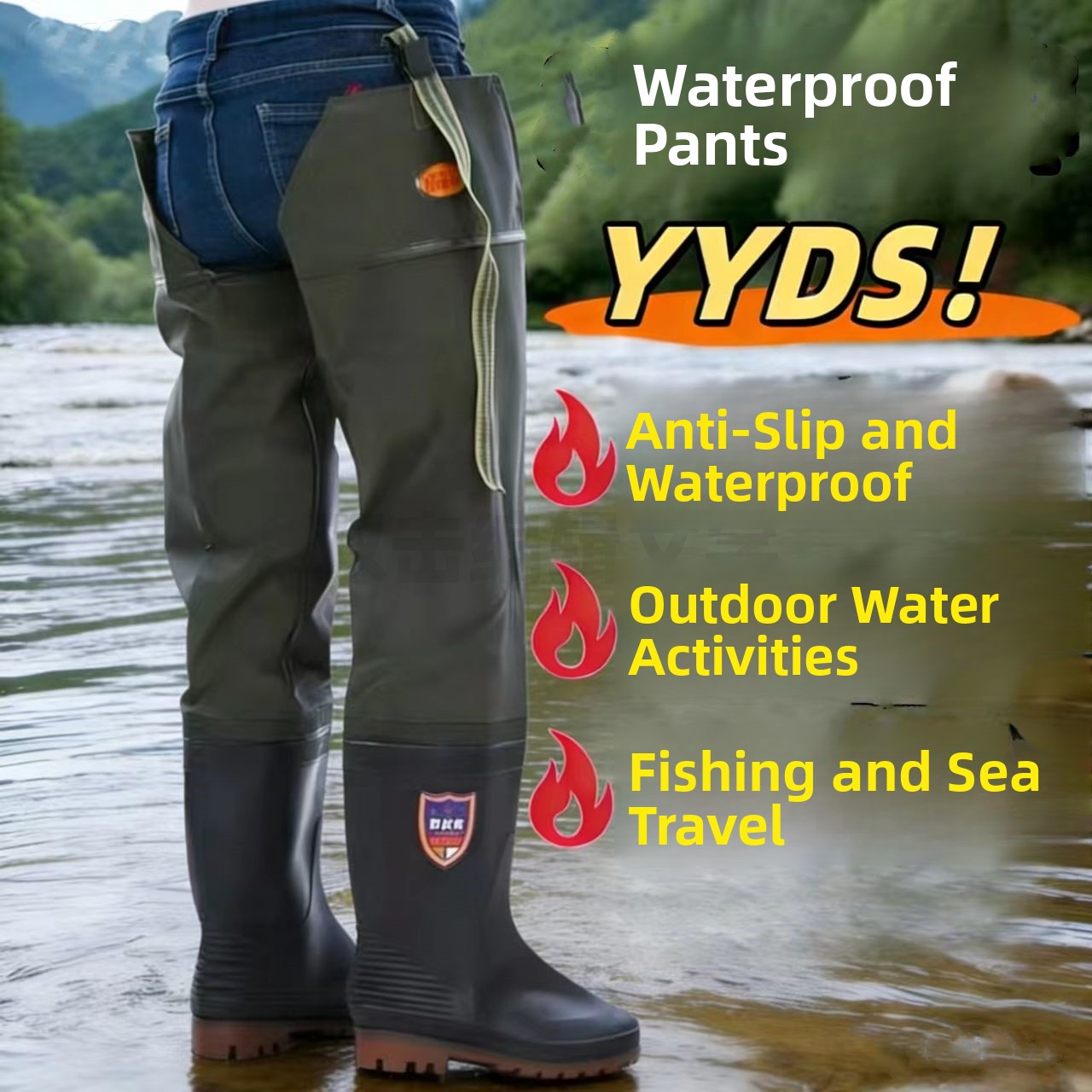 Thickened Over-Knee Rain Boots - Fishing Rain Suit recension och pris