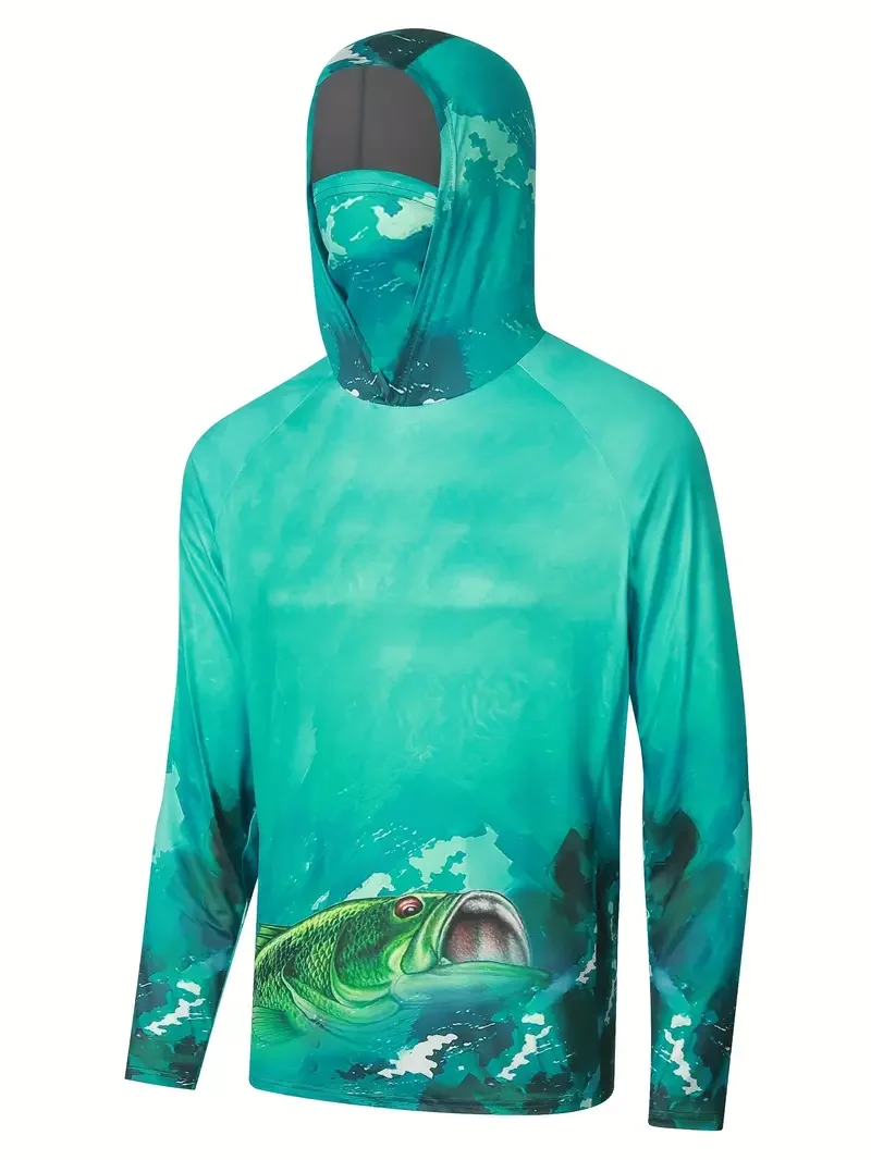 Fishing Shirt Hooded Men Fishi - Fishing Mask Sun Protection recension och pris