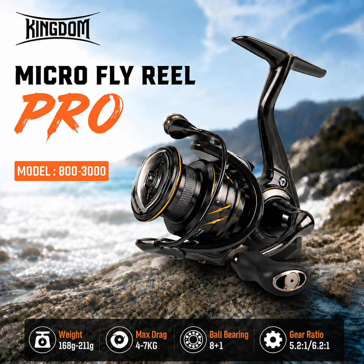 Kingdom Micro Fly Pro Fishing  - Kastking Reel Zephyr recension och pris